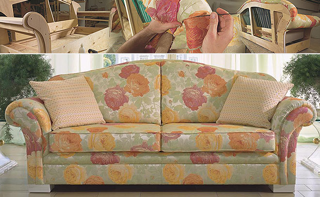 Neu gepolsterte Couch